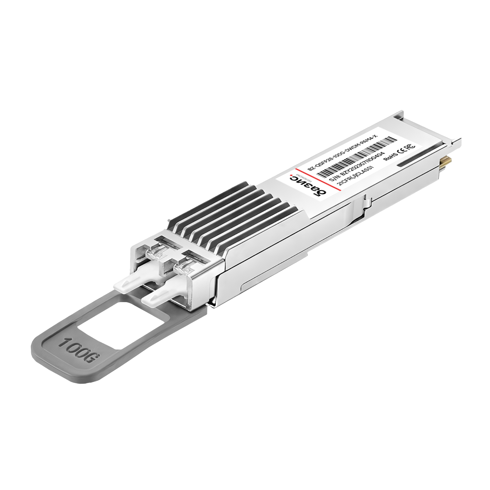Модуль QSFP28, дальность 80 км, 1535.04 / 1534.25 нм