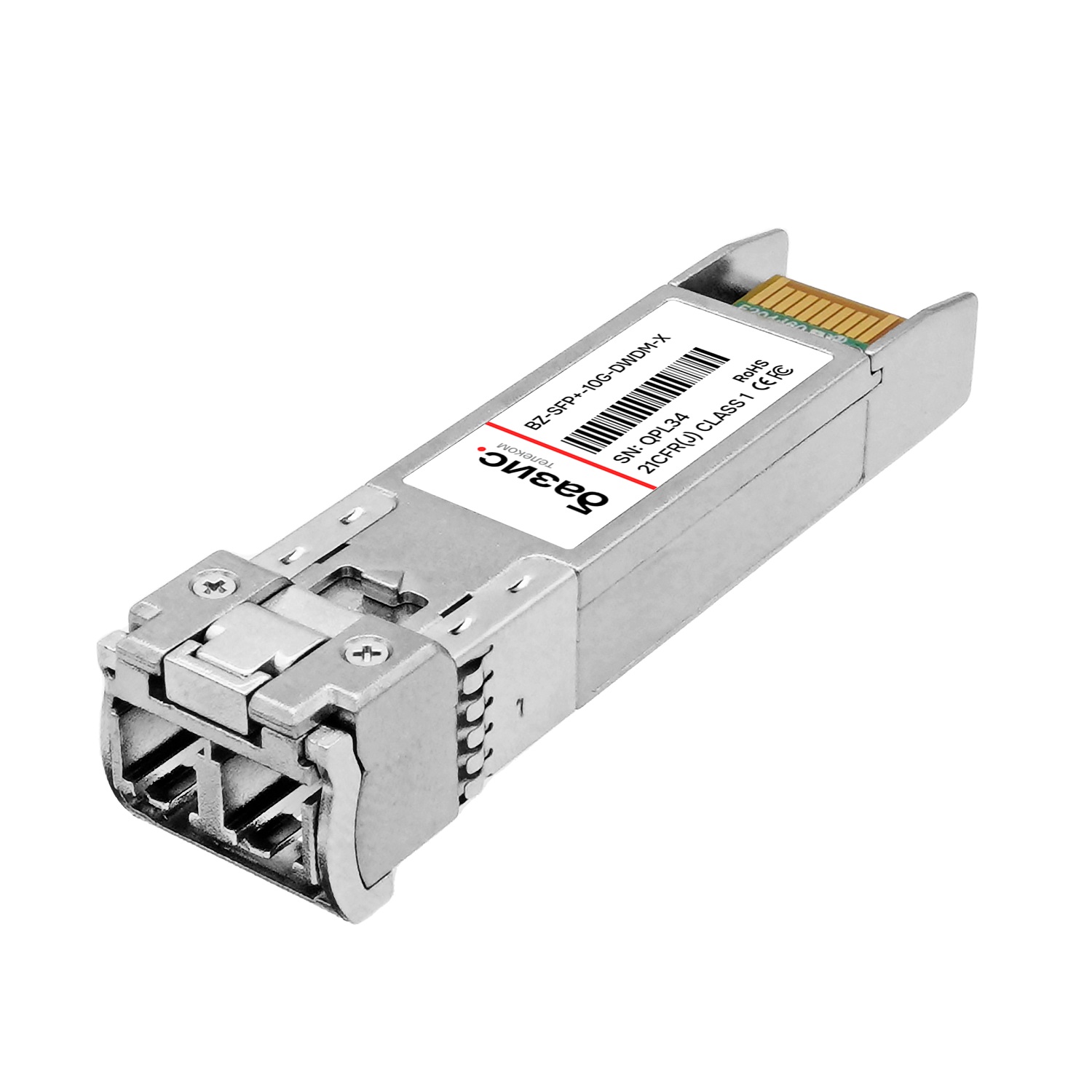 Модуль BZ-SFP+-10G-DWDM-61-80 (DWDM SFP+, скорость 10Gb, 61 канал, 1528.77m, 80км, 24дБ, 2LC, DDM)